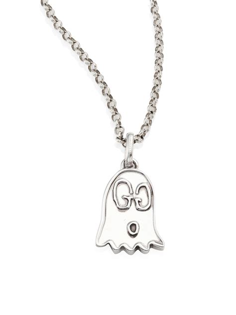 gucci ghost necklace used|gucci ghost necklace in silver.